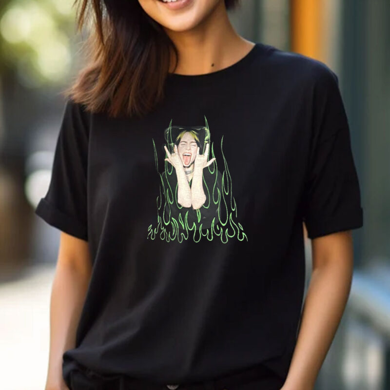 BILLIE EILISH Fans Out Fit Cool T-shirt