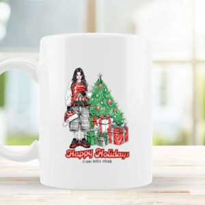 BILLIE EILISH HAPPY HOLIDAYS MUG COFFEE