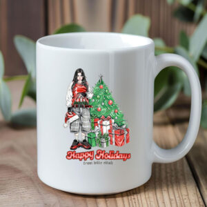 BILLIE EILISH HAPPY HOLIDAYS MUG COFFEE