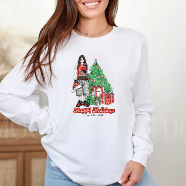 BILLIE EILISH HAPPY HOLIDAYS T-SHIRT