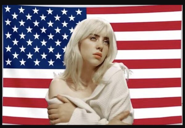 Billie Eilish American Flag Tapestry