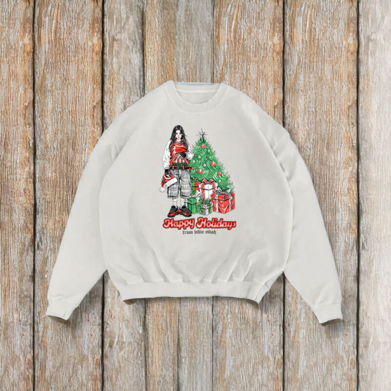 Billie Eilish HAPPY HOLIDAYS CREWNECK Shirt