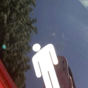 Billie Eilish Stick Person Leaning Vinyl Decal