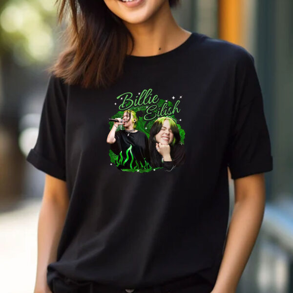 Billie Eilish T-Shirt Green and Black