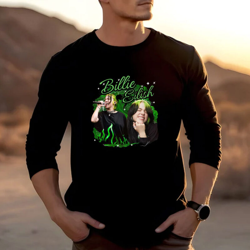 Billie Eilish T-Shirt  Green and Black