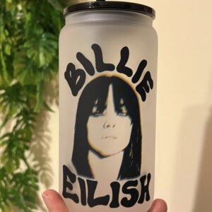 Billie Eilish glass cup