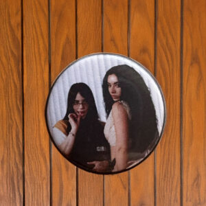 Charli xcx Billie Eilish Guess Pin Button