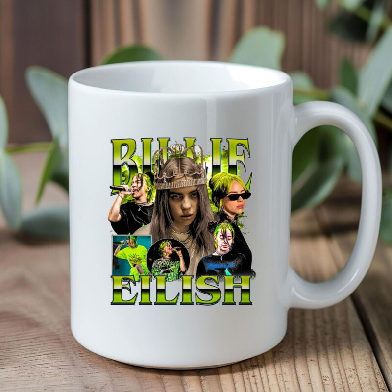 Vintage Billie Eilish Mug Coffee , Hit me hard and soft, Birds of a feather