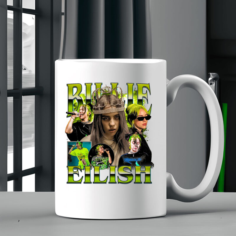 Vintage Billie Eilish Mug Coffee , Hit me hard and soft, Birds of a feather