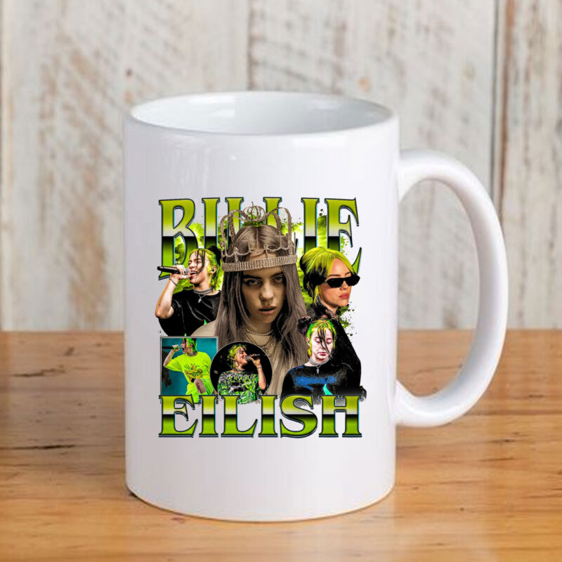 Vintage Billie Eilish Mug Coffee , Hit me hard and soft, Birds of a feather